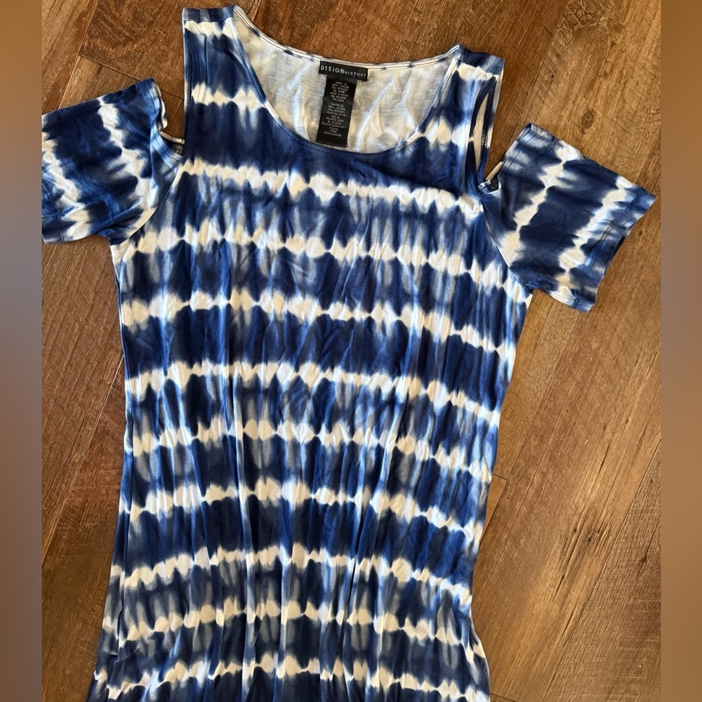 Design History Navy and White Tie-Dye Maxi Dress - Picture 5 of 6